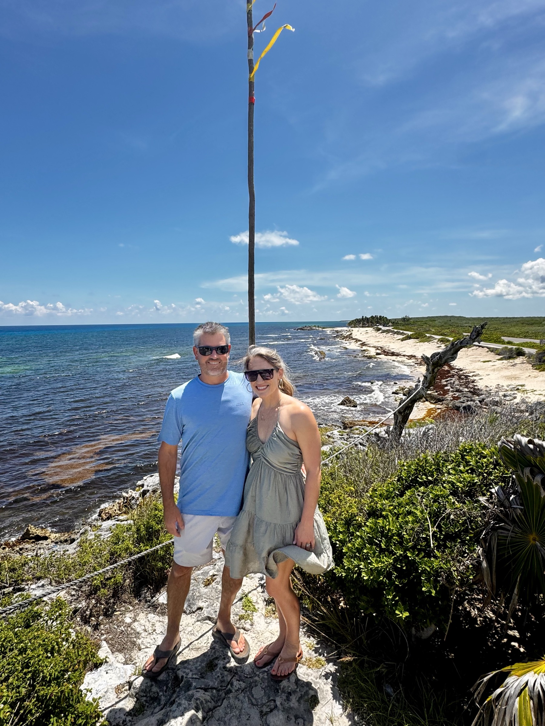 Jonathan and Audriana on the Cozumel coast